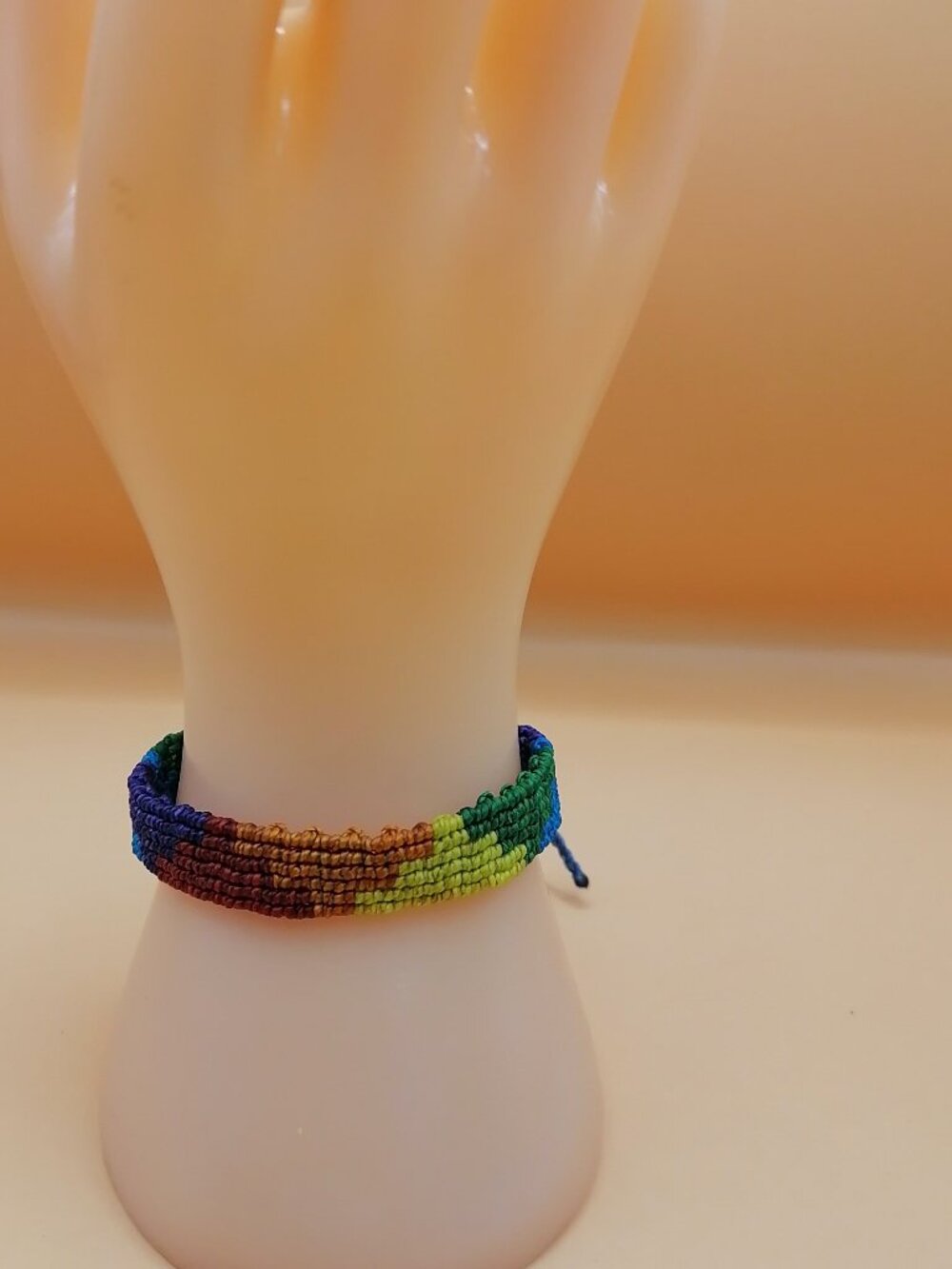 Gay Pride Flag Bracelet Love Friendship Handwoven Lesbian LGBT Rainbow